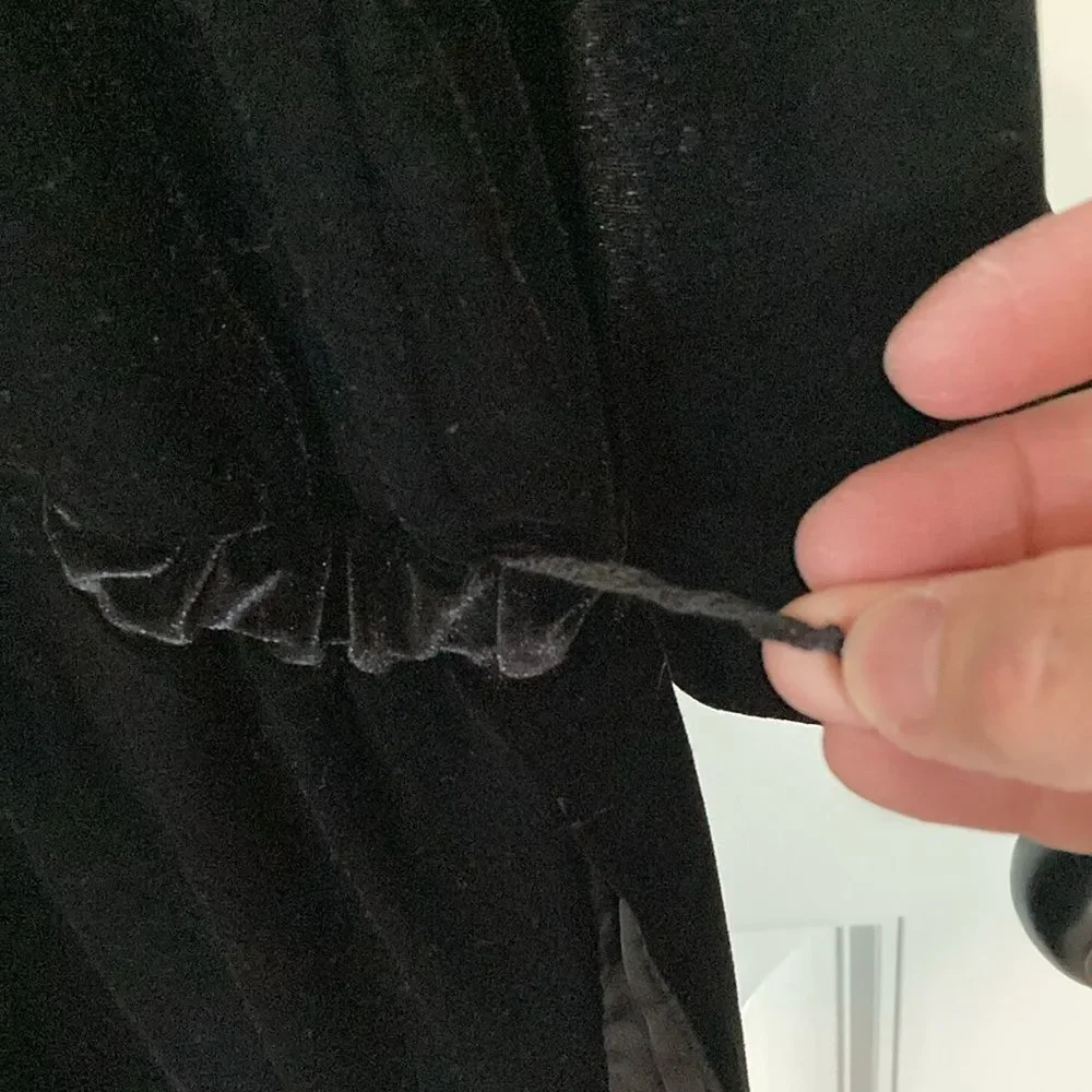 Chicos Womens Velvet V Neck Jumpsuit XXL Black Long Sleeve Wide Leg‎ Classy - Picture 11 of 14